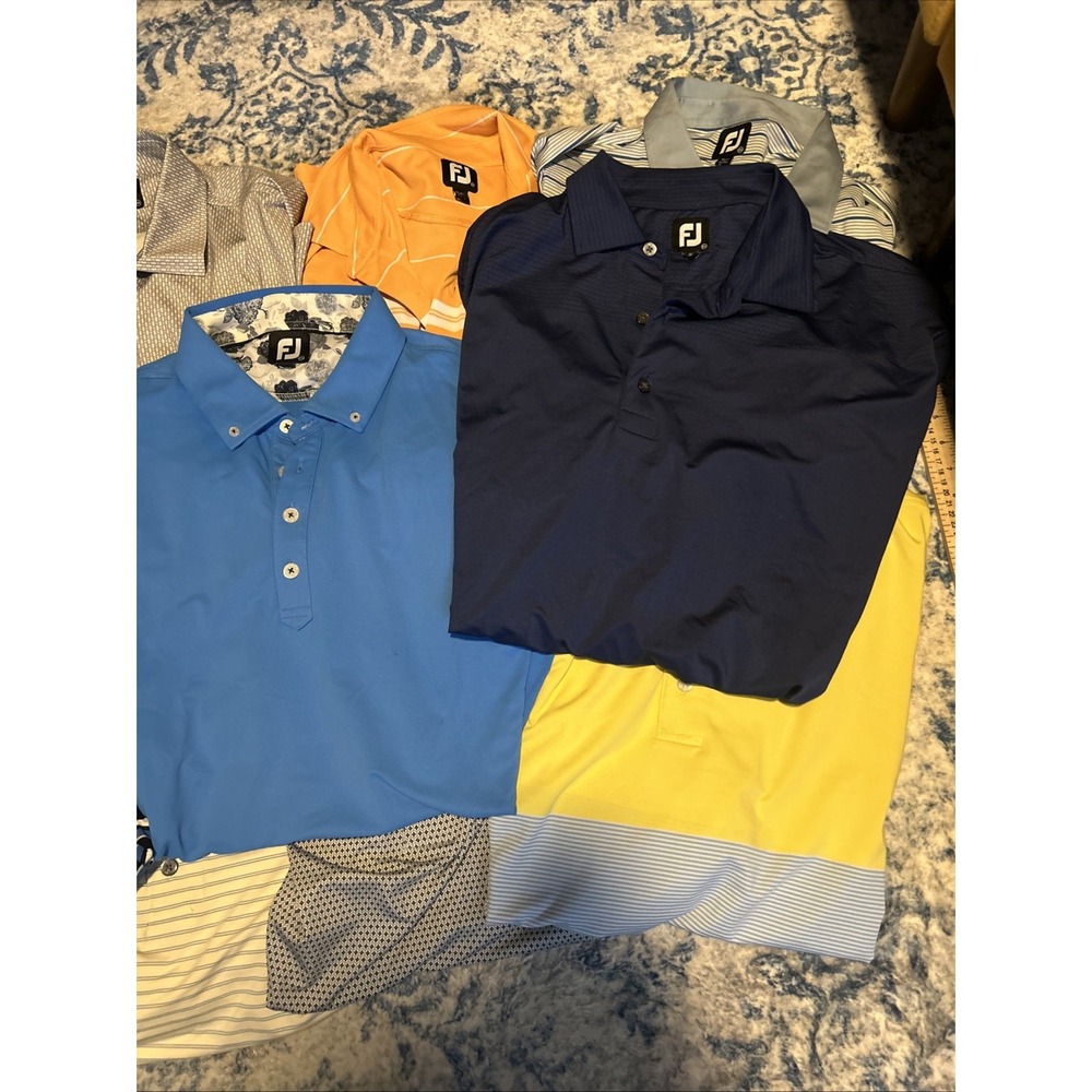 Lot of 10 Footjoy Polo Shirt Men's 2XL Golf Performance Short Sleeve